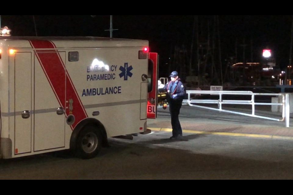 First responders were called to the Nanaimo waterfront on April 11, 2022, after a a woman was seen falling into the water. CHEK NEWS