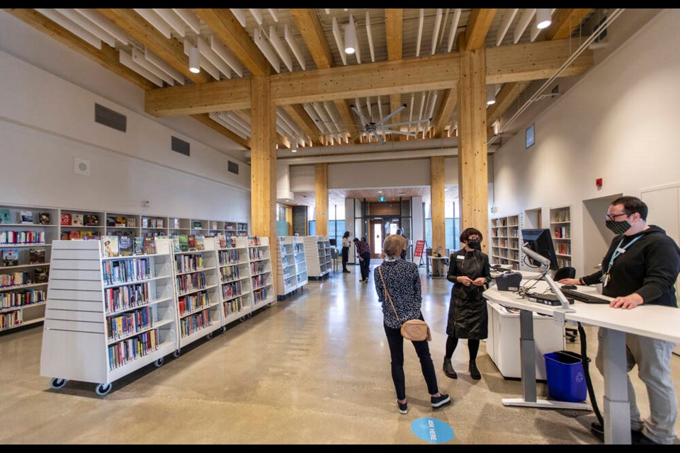 The new Esquimalt Branch of the Greater Victoria Public Library is scheduled for a 10 a.m. opening on Thursday. DARREN STONE, TIMES COLONIST 