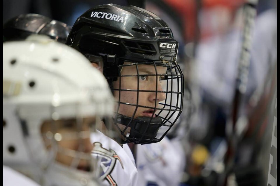 Nolan Bentham, seen in a file photo, scored twice as the Lethbridge Hurricanes defeated the Victoria Royals on Tuesday, Nov. 1, 2022. ADRIAN LAM, TIMES COLONIST