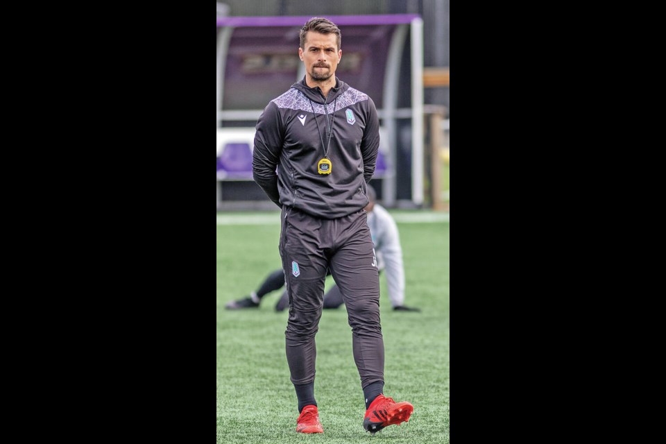 Pacific FC head coach James 
Merriman. DARREN STONE, TIMES COLONIST