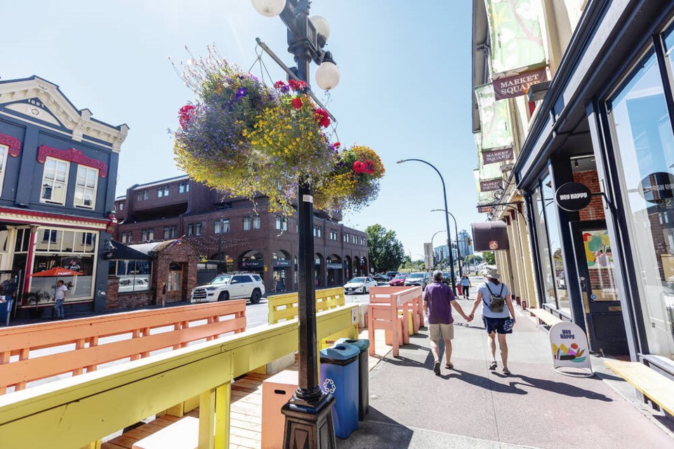 Businesses on Lower Johnson Street. DARREN STONE, TIMES COLONIST 