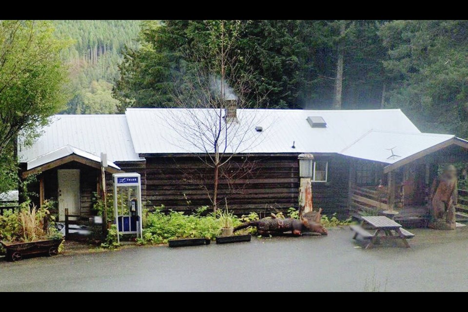 A payphone at Roberts Lake Resort near Sayward. VIA GOOGLE MAPS 