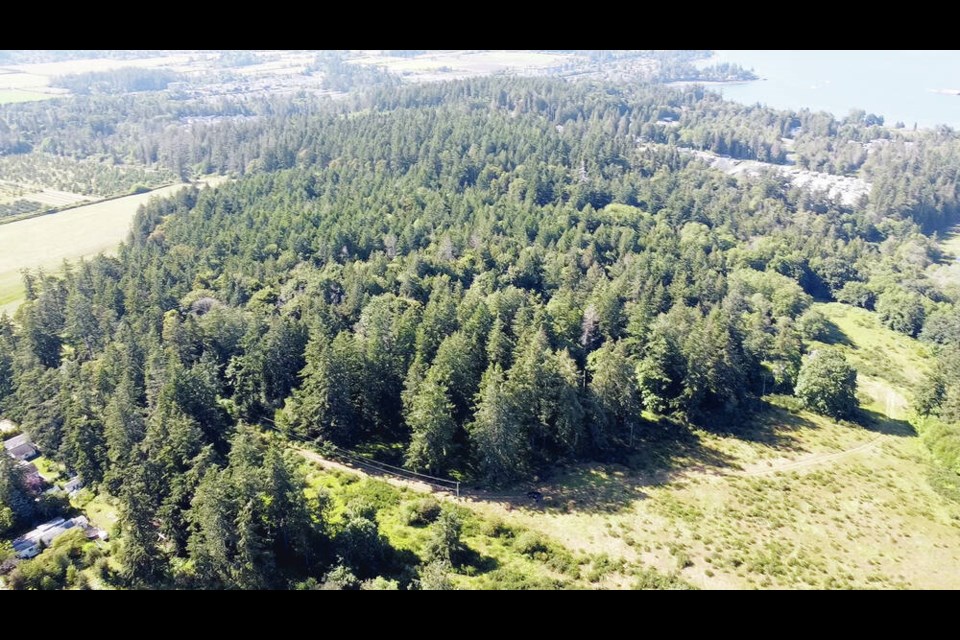 An aerial photo of 7245 Puckle Rd., which has been purchased by the ­Tsawout First Nation for $5.6 million. VIA TSAWOUT FIRST NATION 