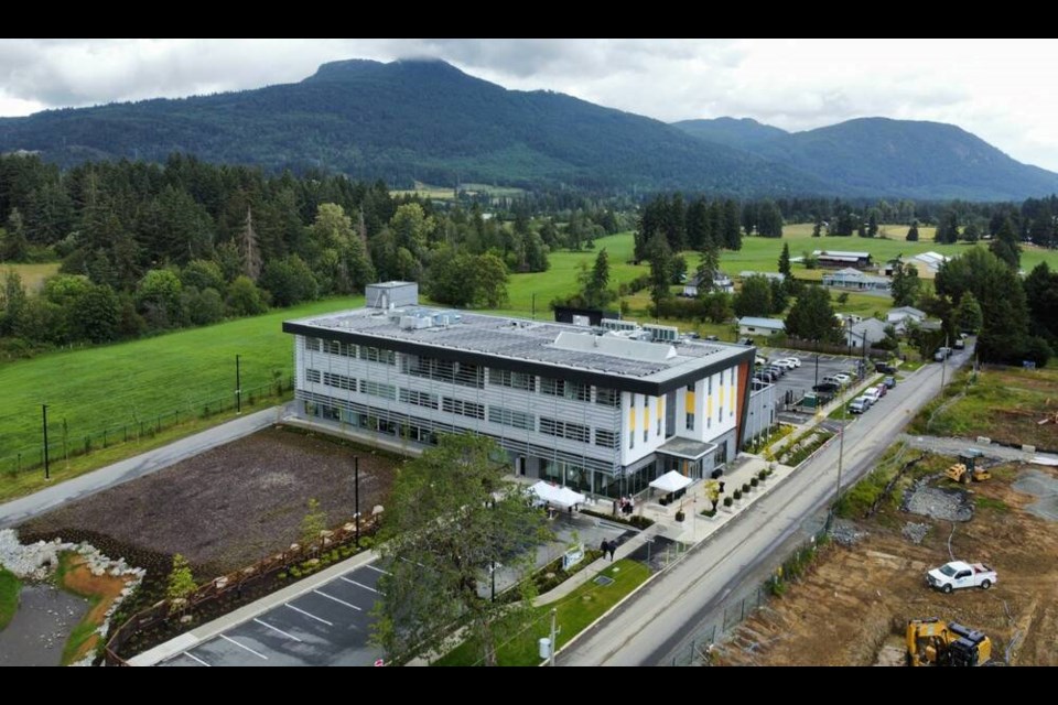 An aerial shot of the newly-opened RCMP detachment in North Cowichan on June 14, 2024. COURTESY NORTH COWICHAN