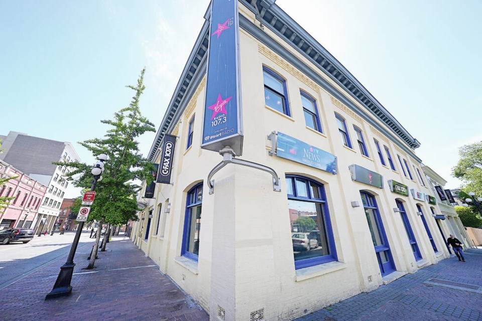 The stations currently operate out of a three-storey building at 1420 Broad St., across from Centennial Square and Victoria City Hall. ADRIAN LAM, TIMES COLONIST 