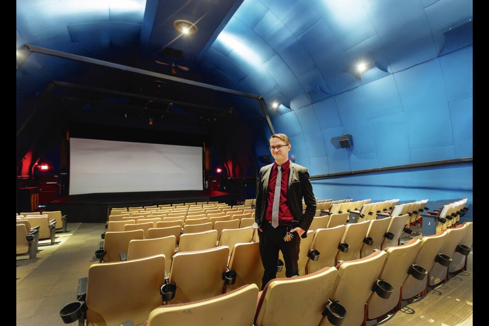 General manager Matthew Wright inside the Roxy Theatre, which stopped regularly screening films more than a decade ago when it changed hands, becoming a venue for live theatre for several years. ADRIAN LAM, TIMES COLONIST 