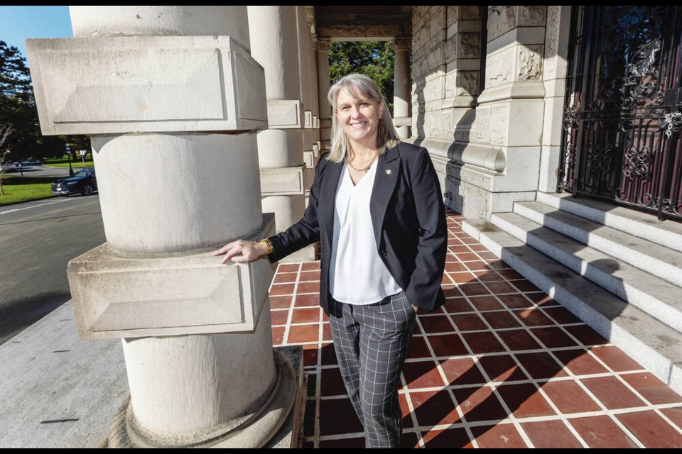 Surrey South MLA Elenore Sturko at the B.C. legislature in February 2023. DARREN STONE, TIMES COLONIST 