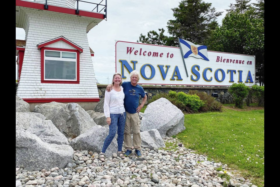 Sarah Packwood and Brett Clibbery in Nova Scotia in June of 2022. VIA FACEBOOK 