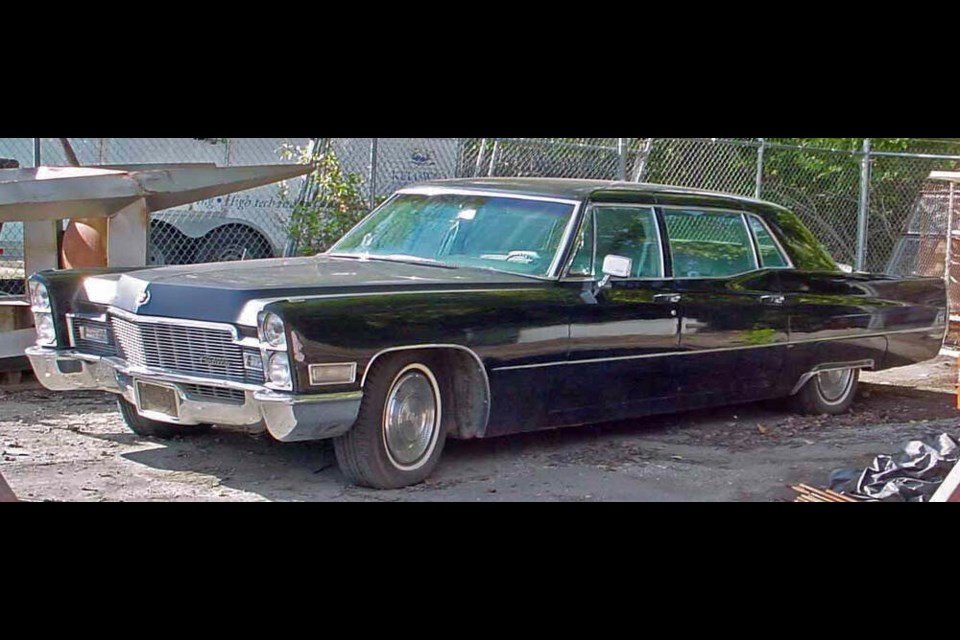 A recent photo of the 1968 Cadillac limousine purchased and used as the chauffeured vehicle of former B.C. premier W.A.C. Bennett in his final term in office. KELOWNA MUSEUMS SOCIETY 