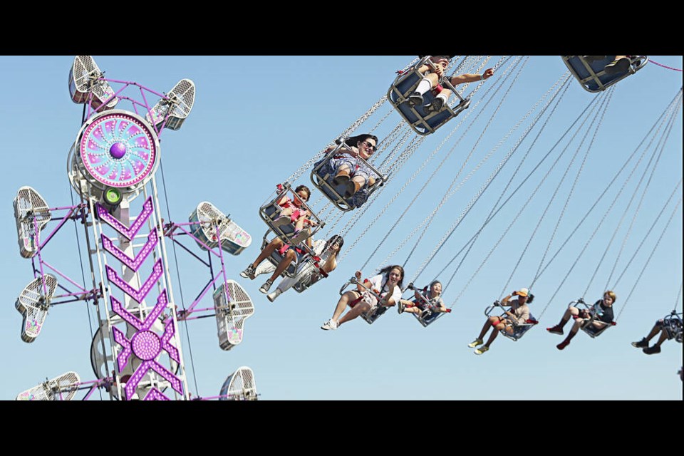 Nine rides have been added to a fleet that includes the YoYo (seen here in 2023), making this year’s midway at the Saanich Fair the biggest to date. ADRIAN LAM, TIMES COLONIST 