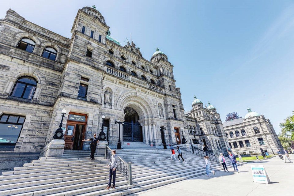 The B.C. legislature in downtown Victoria. DARREN STONE, TIMES COLONIST 