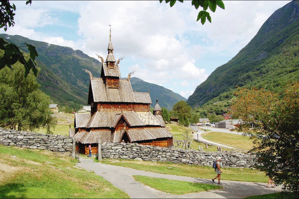 Elaborate stave churches such as Hopperstad in Balestrant are architectural reminders of Norway’s Middle Ages. RICK STEVES 