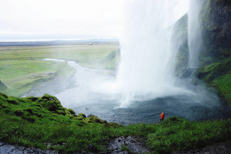 Nature rages powerfully at the Seljalandsfoss waterfall in Iceland. RICK STEVES 