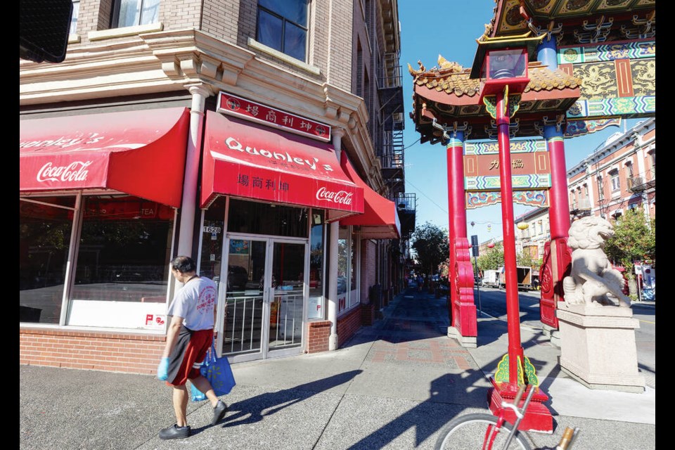 ​​​​​​​​​­Quonley’s Gifts and Grocery at the corner of Government and Fisgard streets in Victoria has closed. 
DARREN STONE, TIMES COLONIST 