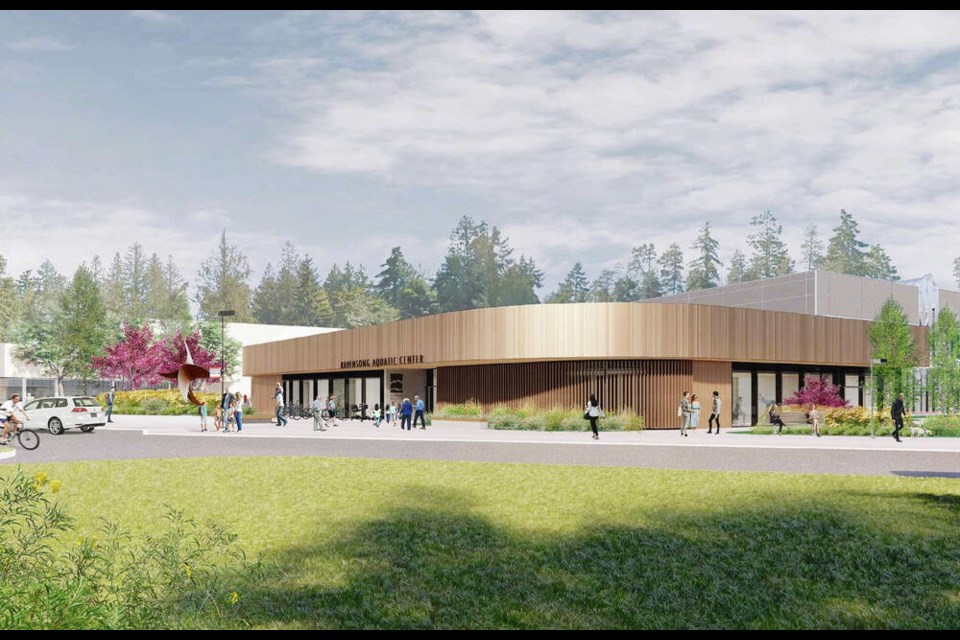 An artist’s rendering of the expanded Ravensong Aquatic Centre in Qualicum Beach. FAULKNERBROWNS ARCHITECTS VIA REGIONAL DISTRICT OF NANAIMO 