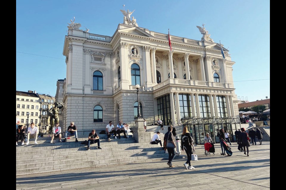 One of Zurich’s most famous landmarks is the Zurich Opera House, a cultural institution in the city hosting opera and ballet performances since 1891. It hosts about 300 performances each year. KIM PEMBERTON 