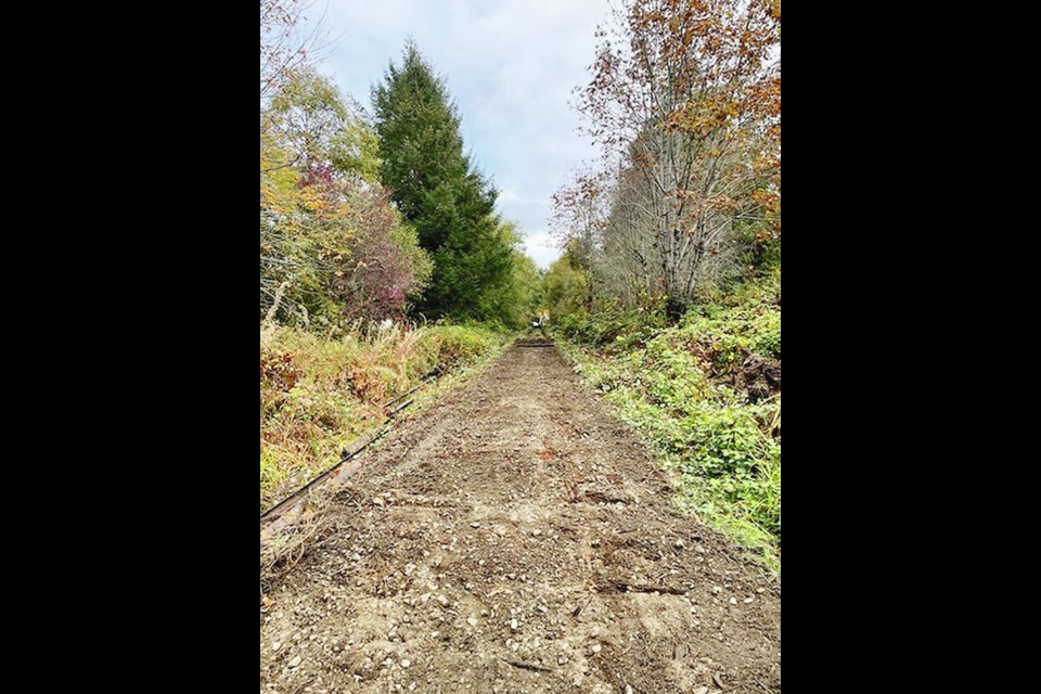 Cleared area once used by the E&N railway. Old ties and tracks have been pulled up by a contractor for the Snaw-naw-as First Nation. ELECTED CHIEF BRENT EDWARDS 