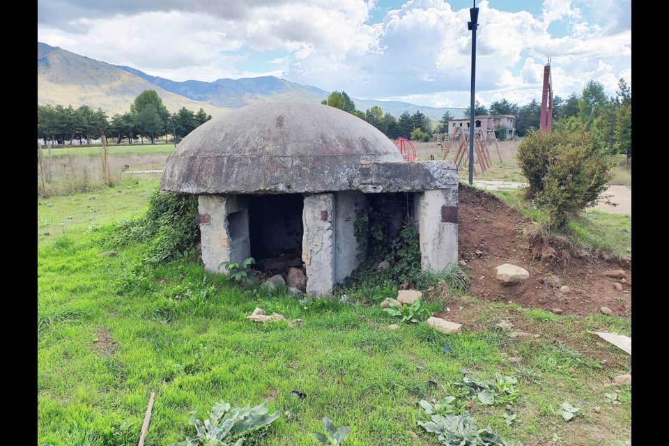 One of the 750,000 useless, expensive, paranoid military bunkers that dot the Albanian landscape. ROSEANNE SOVKA 