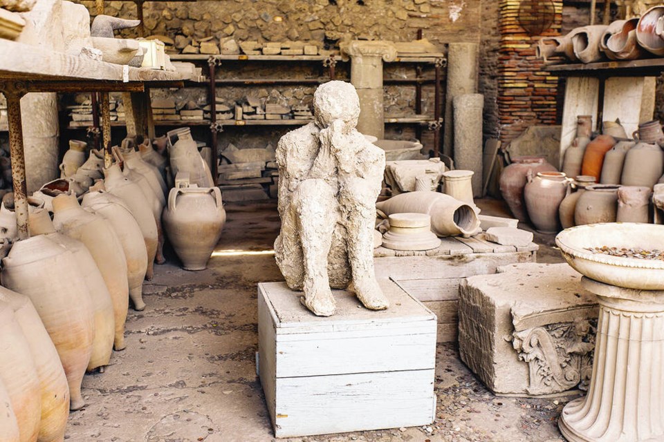 Victims of Vesuvius’s AD 79 eruption are movingly memorialized by casts of the cavities left by their bodies in the ashfall. ADDIE MANNAN 