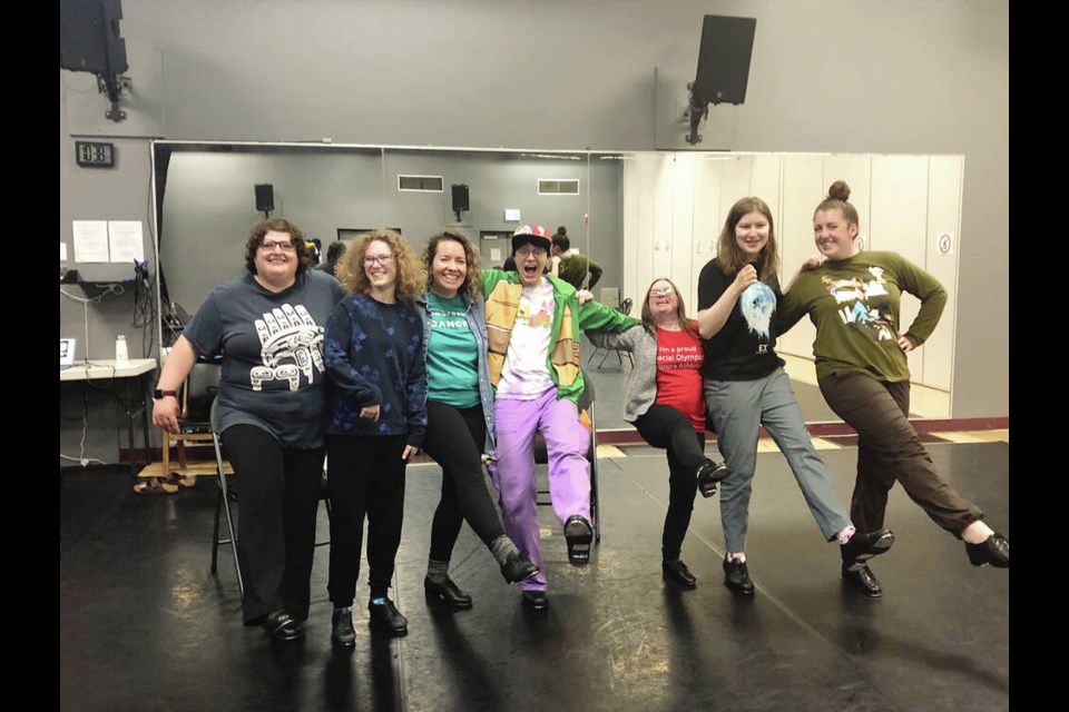 Tap-dancing class with the Embrace Arts Foundation. VIA TIFFANY TJOSVOLD 