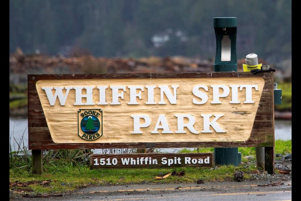 Whiffin Spit Park in Sooke will be inspected at 3 p.m. on Saturday to determine if it can be reopened later in the day, the District of Sooke said. DARREN STONE, TIMES COLONIST 