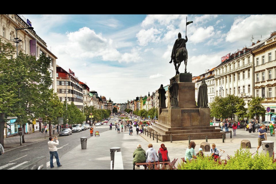 The main square in Prague’s New Town Quarter, Wenceslas Square, has been centre stage for much of modern Czech history. DOMINIC ARIZONA BONUCCELLI  