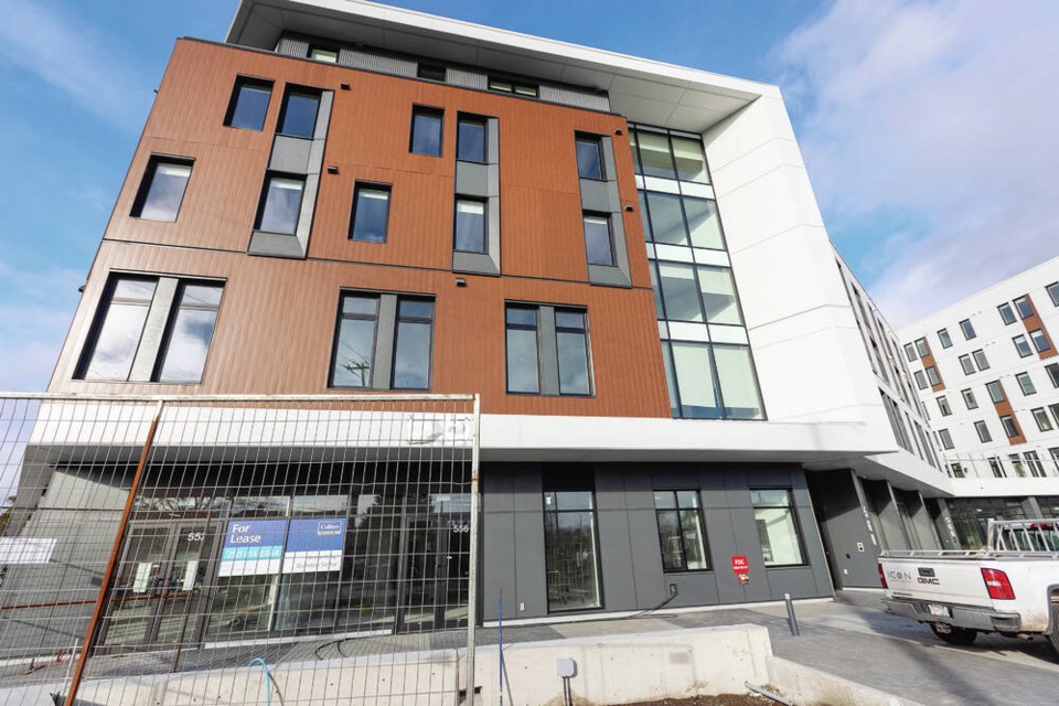 Supportive housing at Cool Aid’s new Crosstown development on Burnside Road. Victoria Cool Aid Society staff will be on hand from 3 p.m. to 6 p.m. Tuesday at 584 Burnside Rd. for tours of the five-storey development. DARREN STONE, TIMES COLONIST 