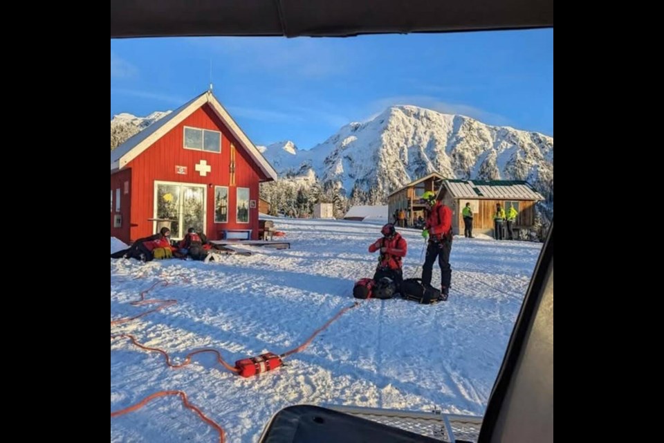 Rescuers prepare for the mission on Mount Cain. VIA COMOX VALLEY SEARCH & RESCUE 