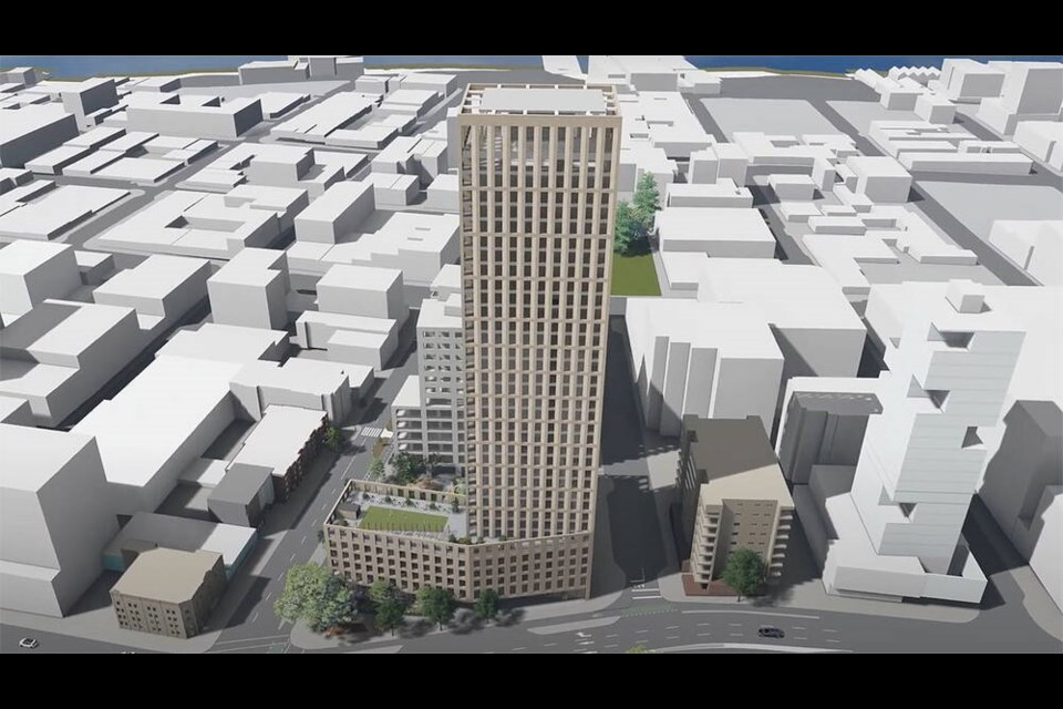 A 35-storey tower proposed for 1520 Blanshard St. in Victoria. via RELIANCE PROPERTIES 