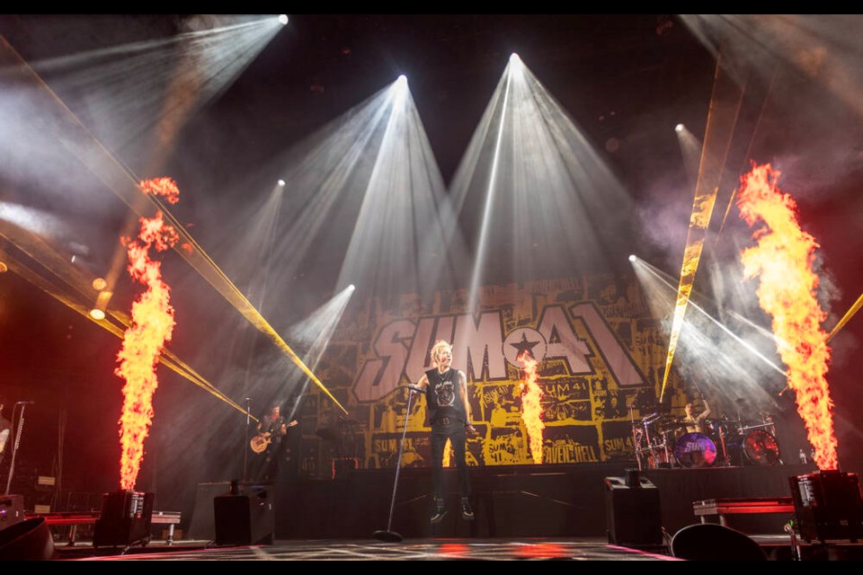 Sum 41 performs at Save-on-Foods Memorial Centre on Friday night. DARREN STONE, TIMES COLONIST Jan. 10, 2025 