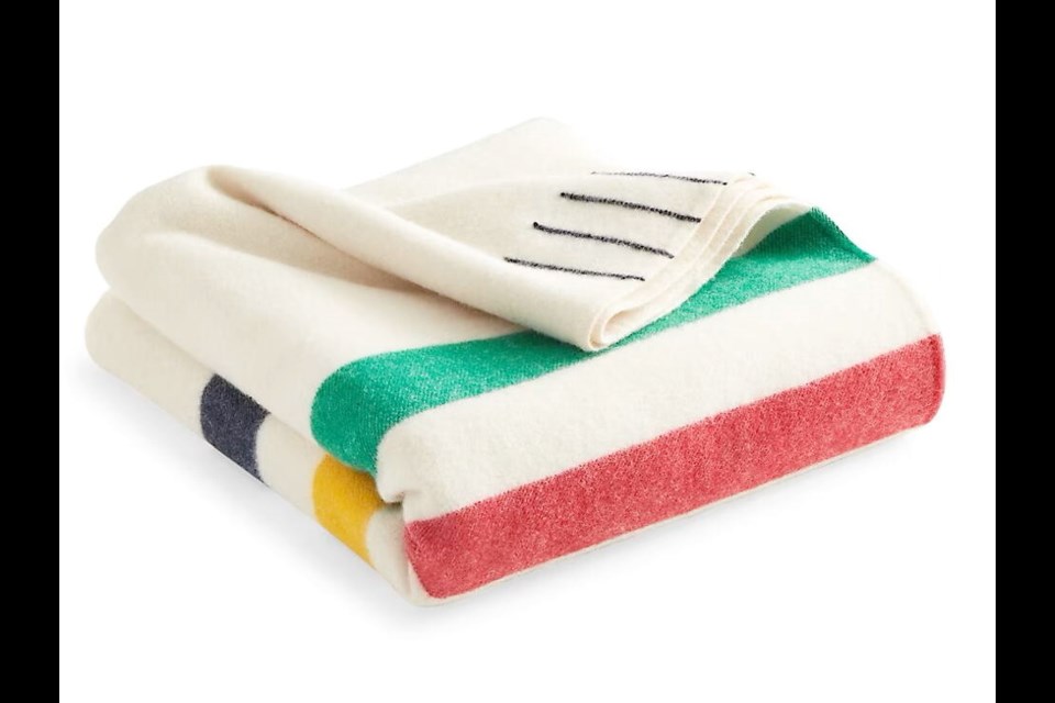 The HСƵ Multistripe Point Blanket. THEBAY.COM 