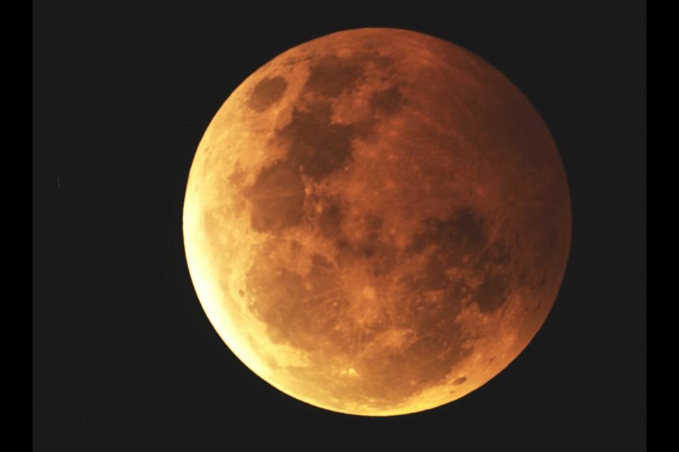 A total lunar eclipse viewed from Victoria, photographed by members of the Royal Astronomical Society on the evening of Jan. 20, 2019. ROYAL ASTRONOMICAL SOCIETY OF CANADA VICTORIA CENTRE 