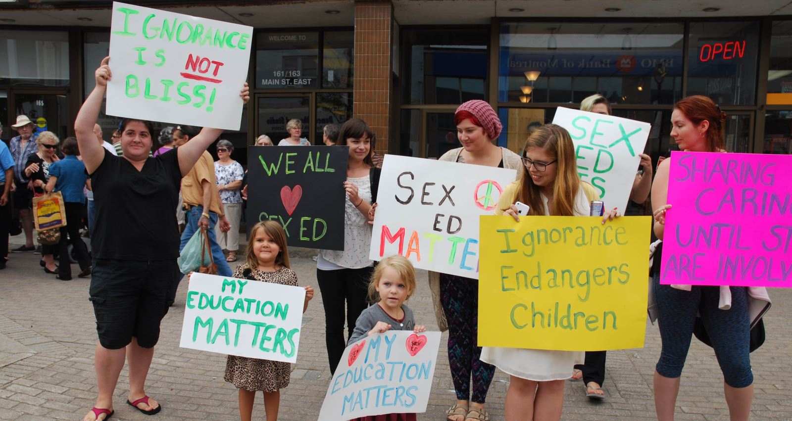 Protest On New Sex Education Hits Main Street North Bay News 9970