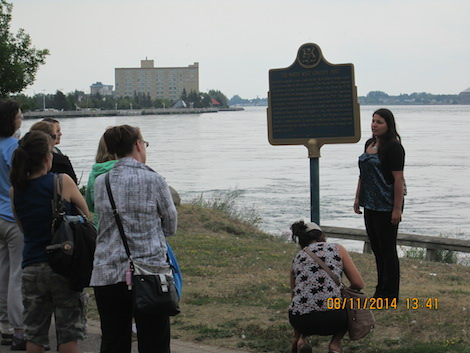 A tour takes place along the St. Mary's River.