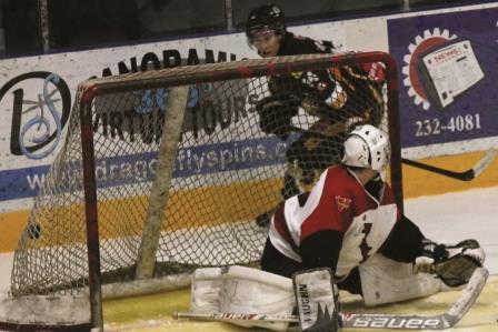 The puck is in the back corner of the net – and Brady Clouthier registers his second goal of the weekend as the Abitibi Eskimos defeat the Blind River Beavers 5-1 non Sunday, sweeping a pair of games from North Shore teams.